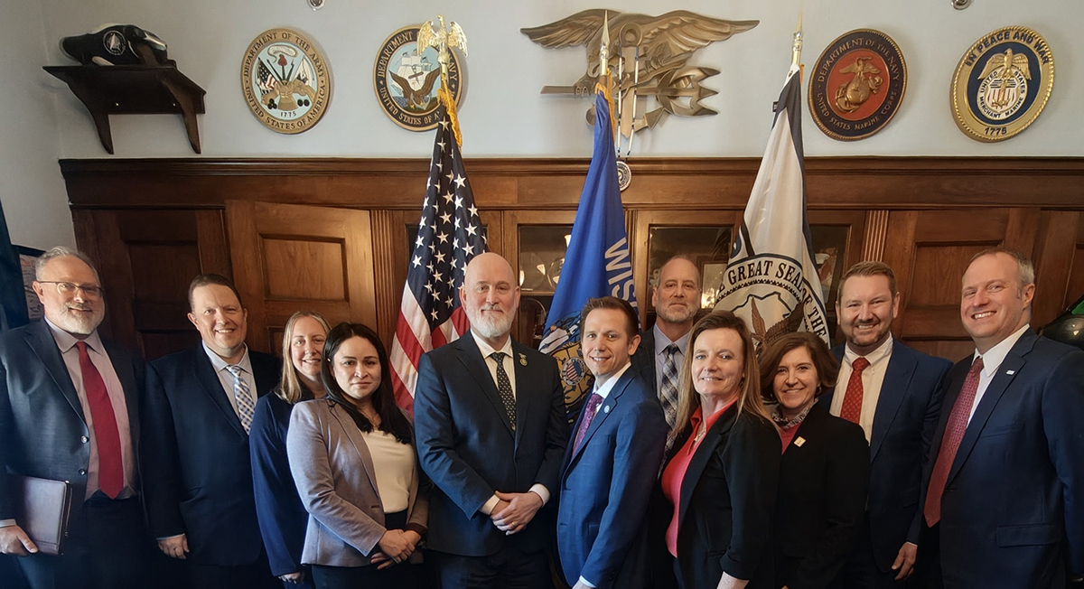 WHA and hospital leaders with Rep. Derrick Van Orden