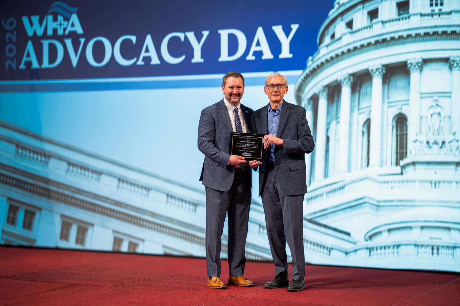 Kyle O'Brien and Governor Tony Evers