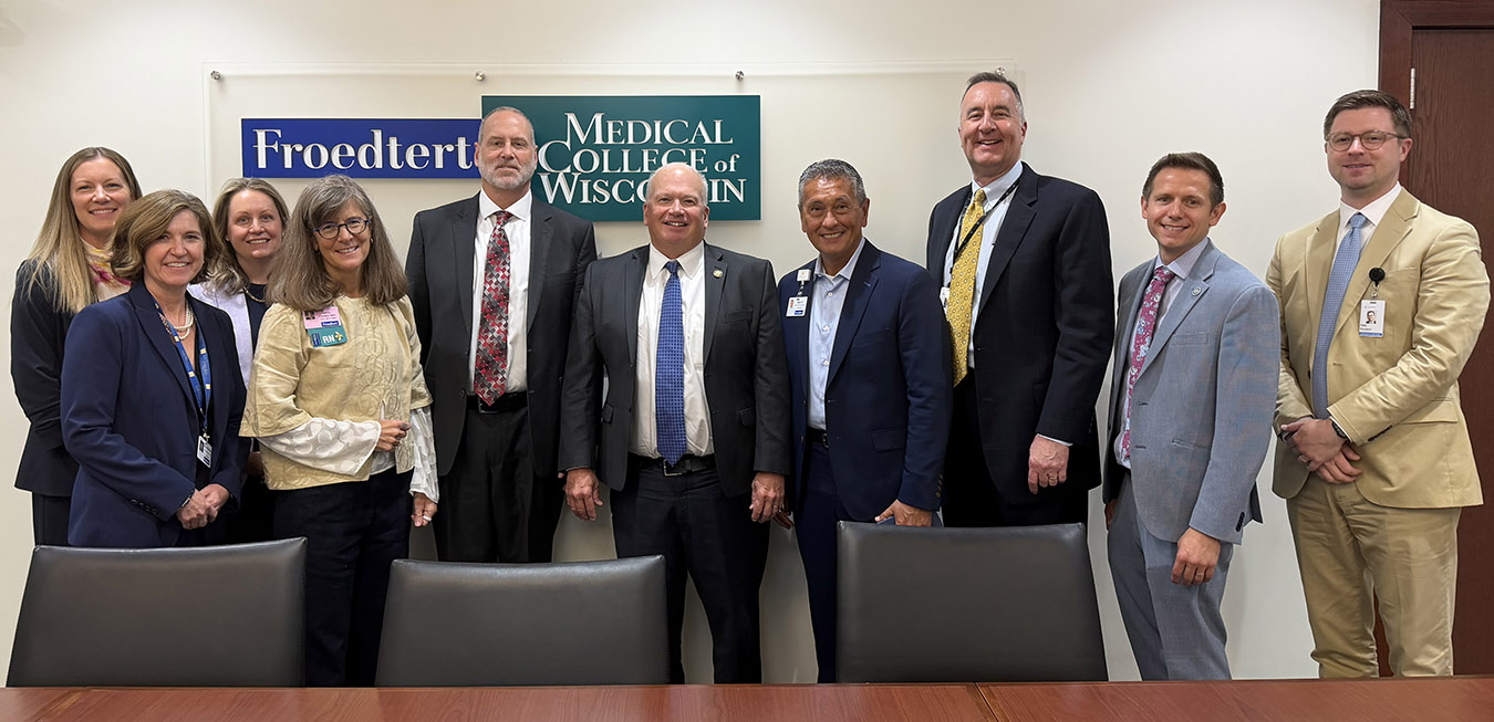 WHA and hospital leaders with Rep. Scott Fitzgerald