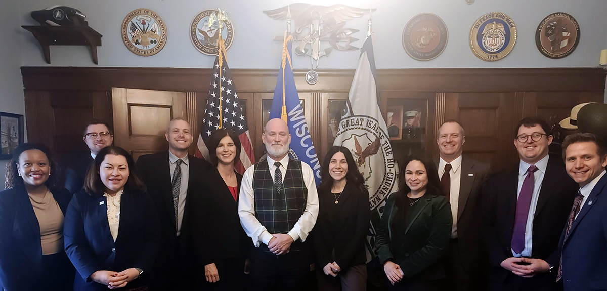 WHA and hospital leaders with Rep. Derrick Van Orden